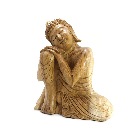 Фигурка деревянная  Будда медитирующий дерево Суар 30см