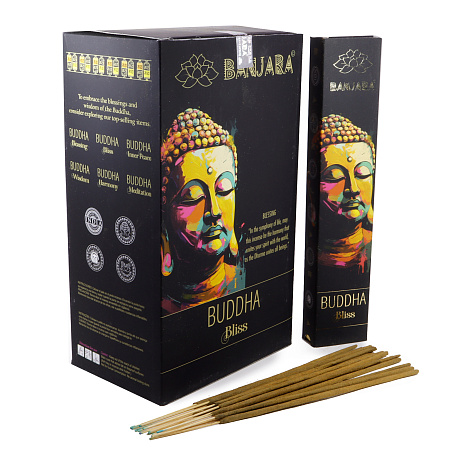 Благовония BANJARA Buddha BLISS Super Premium качество светлые пыльцовые 15гр 13палочек