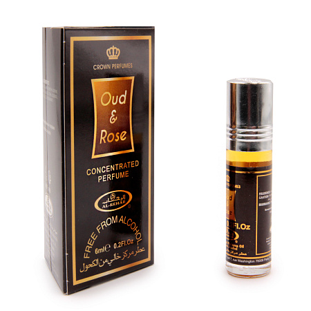 Масло парфюмерное AL REHAB Oud Rose унисекс 6ml 