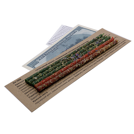 Свеча воск Травы УСПЕШНЫЙ БИЗНЕС, ПРИВЛЕЧЕНИЕ СОСТОЯТЕЛЬНЫХ КЛИЕНТОВ Мята Лаванда Шелковица уп 5шт 