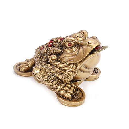 Жаба богатства трехпалая KBL-31 символ удачи и богатства 6см-11см ХРУПКОЕ  