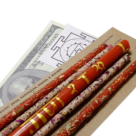 Набор свечей БОГИ с трававми Ганеш Процветание мудрость устранение препятствий Роза календула жасмин