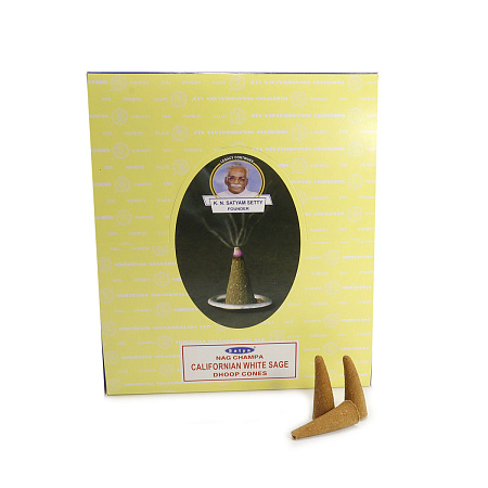 Благовония конусы Satya Californian White Sage dhoop cones уп-12шт 452CWS