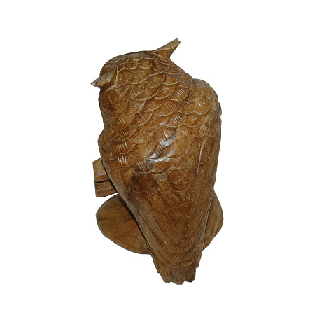 Сувенир из дерева Сова 20см благополучие и достаток в дом через мудрость и удачу