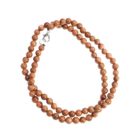 Бусы из камня Авантюрин коричневый на счастье 6мм