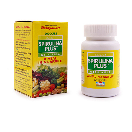 Spirulina Plus Baidyanath Спирулин для похудания 60капс