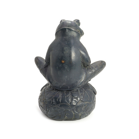 Статуэтка Жаба на камне с волшебной палочкой символ исполнения желаний 11,5см металл