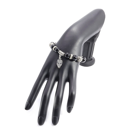 Браслет Пандора Черный агат чистота и ясность человеческой души d-10мм