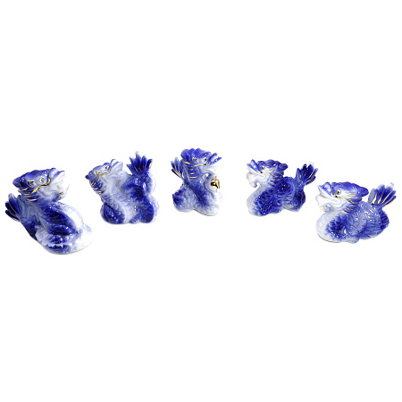 Дракон из фарфора уп-5шт оберег на процветание и защиту