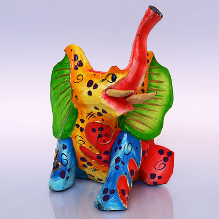 Сувенир из дерева Cлоник цветной h-21cm УЦЕНКА