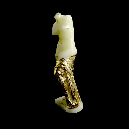 Свеча фигурная Венера молочная с поталью 12см