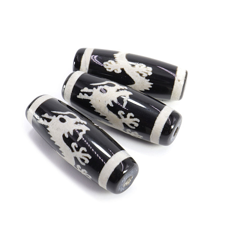 Бусина Дзи уп-2шт с Драконом символизирует защиту и приумножение богатства 