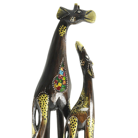 Фигурка из дерева Пара Жирафов символ карьерного роста, успеха и процветания 50cm HOK-P50-05