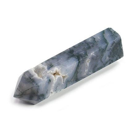 Кристалл камень Моховой агат - камень купцов и бизнесменов, привлекает денежные потоки, защищает