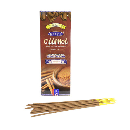 Благовония Satya Hexa Cinnamon Корица аромапалочки уп-6шт SH-CN