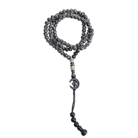 Четки мусульманские 99 бусин черные