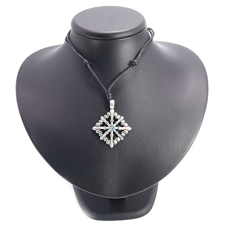 Кулон Восьмиконечный крест с лилиями символ успеха