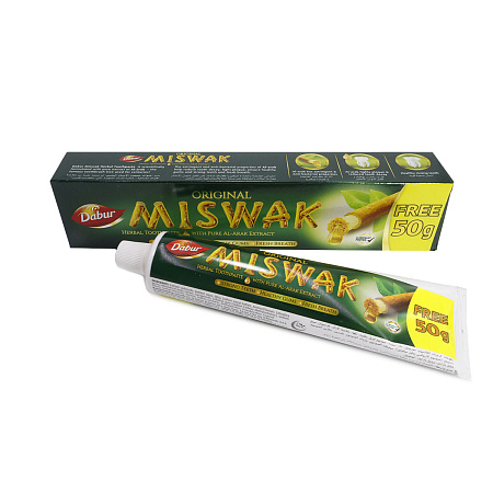 Зубная паста Dabur Miswak аюрведическая 120+50гр