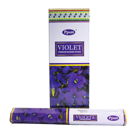 Благовония Ppure VIOLET Фиалка Hexa аромапалочки уп-6шт 