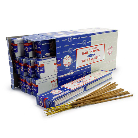 Благовония Satya Combo Nag Champa Sweet Vanilla Комбо Нагчампа Ваниль Сладкая 16gm уп-12шт