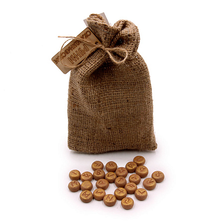 Руны скандинавские Керамика, в холщовом мешочке