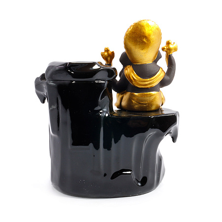 Подставка под стелющиеся благовония Ганеш - символ процветания через мудрость 15см