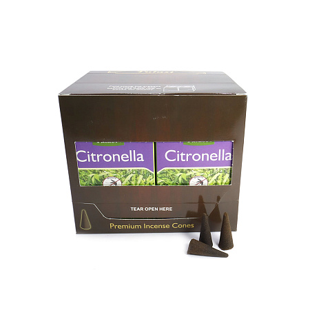 Благовония конусы Sarathi Cones Citronella цитронелла уп-12шт