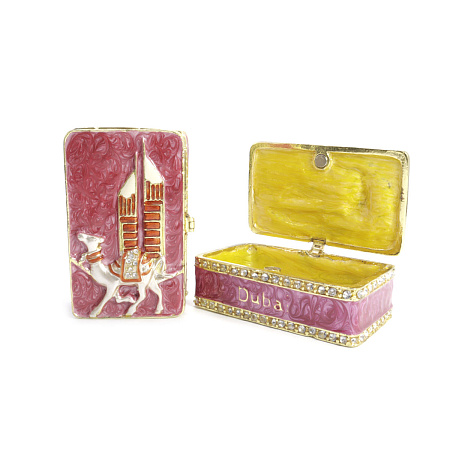 Шкатулка Подарочная металлическая с верблюдом 