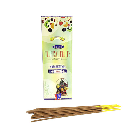 Благовония Satya Hexa Tropical Fruit Тропический Фрукт аромапалочки уп-6шт SH-TRF