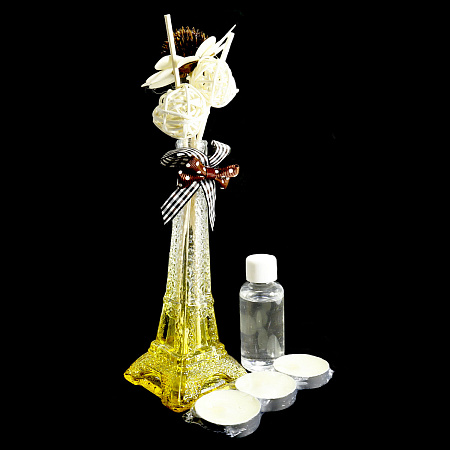 Набор подарочный Париж ваза,свечи,аромамасло ваниль, декор.
