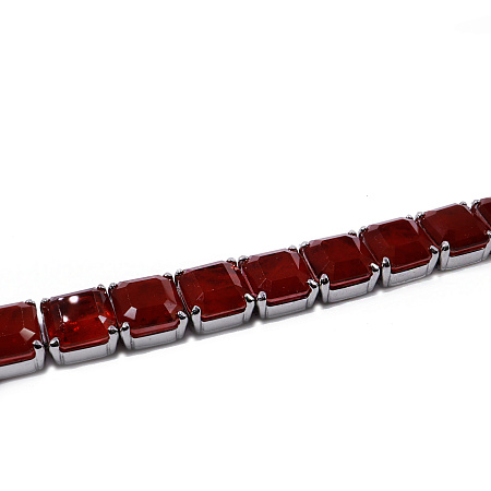 Ювелирное украшение браслет German Silver c редким камнем Рубиновый Топаз Параиба 