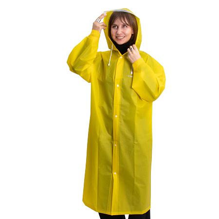 Дождевик плащ с капюшоном на кнопках