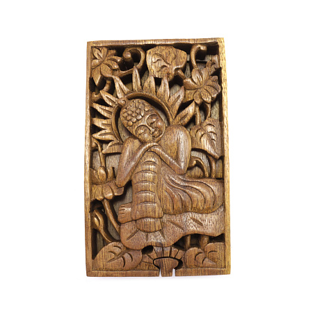 Шкатулка с секретом Будда 9см-14см из ценных пород дерева Тик