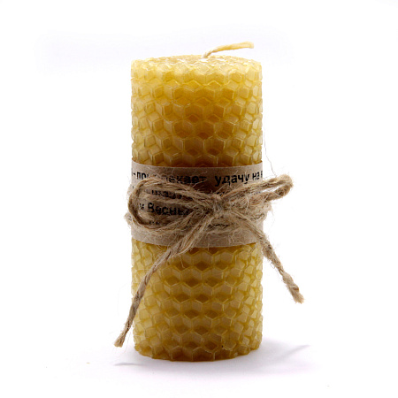 Свеча пчелиный воск Арома Кокос 8,5х4,5см