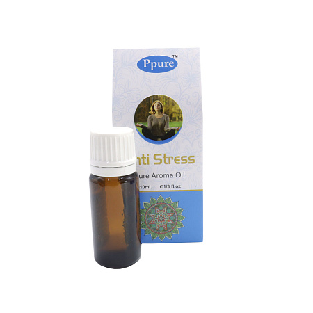 Масло Ppure ANTI STRESS 10мл уп-4шт Антистресс ароматическое масло для аромаламп 