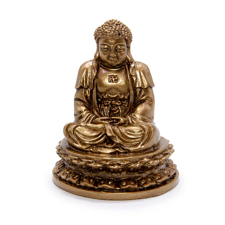 Статуэтка Будда в медитации - друющее защиту и исцеляющее божество 5см-4см под бронзу