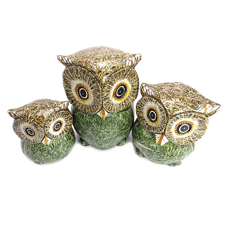 Статуэтка Три совы HOK-OW-10Z дерево албезия 20см-15см 12см символ благополучия в семье