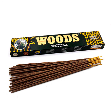 Благовония WOODS 35g Можжевельник Гималайский кедр и Белый сандал уп-6шт 20 палочек Очищение дома 