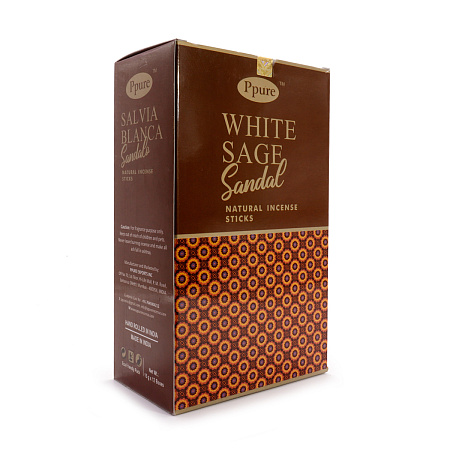Благовония Ppure 15гр White Sage Sandal Белый Шалфей и Сандал уп-12 шт