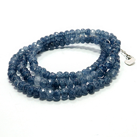 Бусы из граненного камня Кианит светлый 4мм 45см