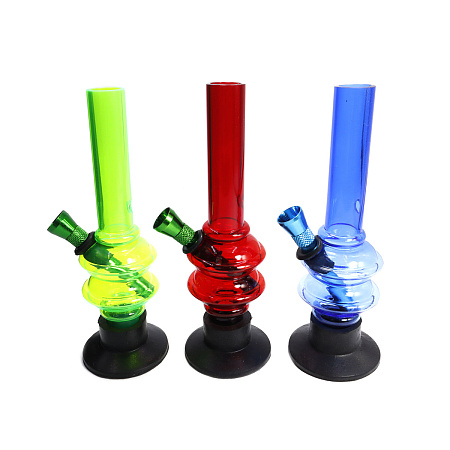 Бонг акриловый Фигурный 16см d-5,5см цвета в ассортименте 