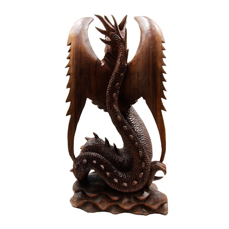 Сувенир из дерева  Дракон 80см  символ достатка и благополучия 16.5кг