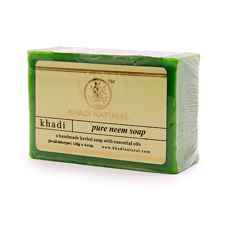 Мыло Khadi Кхади глицериновое Pure Neem Чистый Ним 125гр