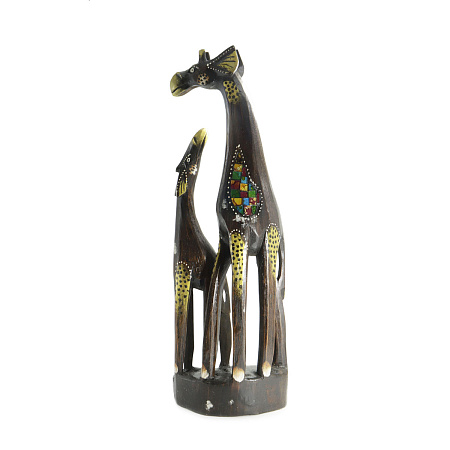 Фигурка из дерева Пара Жирафов символ карьерного роста, успеха и процветания 50cm HOK-P50-05