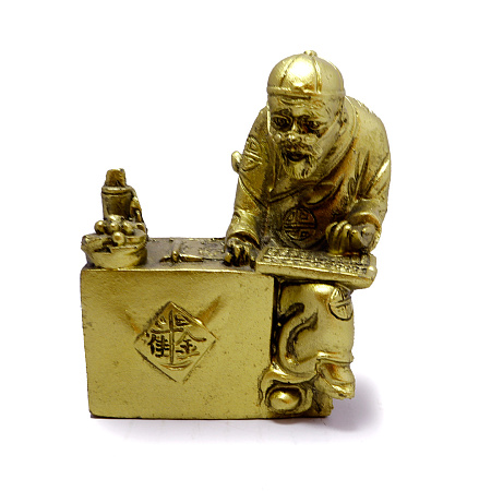 Фигурка Фен Шуй Цай Шень хозяин денег Богатство имудрость 7,5см-5,5см
