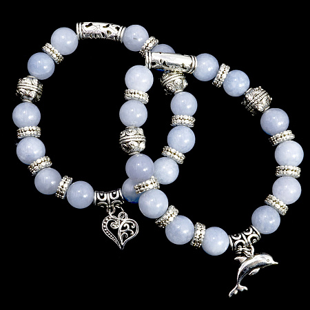 Браслет Пандора Аквамарин оберег на счастья и удачи d-10мм