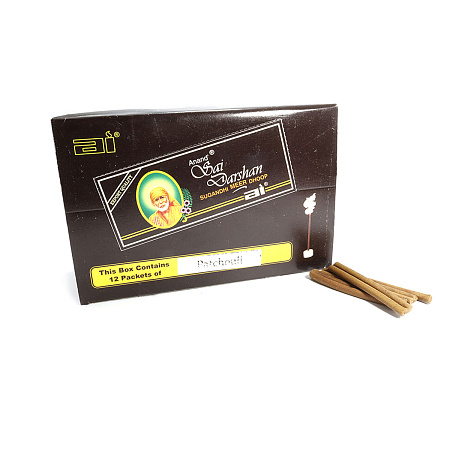Благовония Sai Darshan Pachouli Пачули 22гр уп-12шт безосновные с подставочкой 