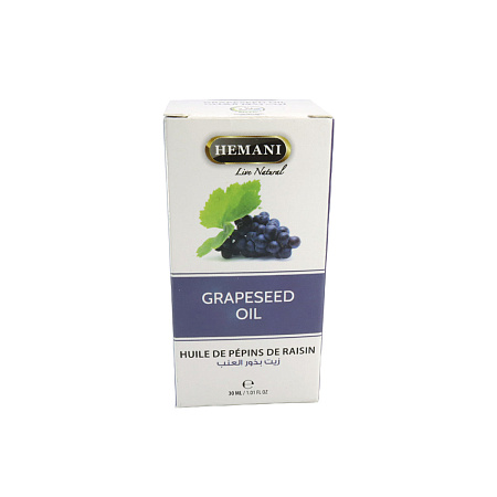 Арабское Масло HEMANI Grapeseed oil масло из косточек винограда косметическое 30мл  