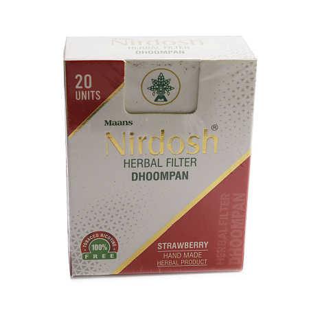 Нирдош Клубника сигареты без табака с фильтром Nirdosh Strawberry 20шт AY161-ST