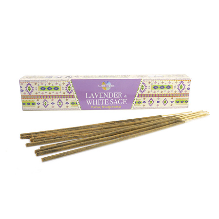Благовония HEM Lavender White Sage Masala 15gm Лаванда-Белый Шафран масала
